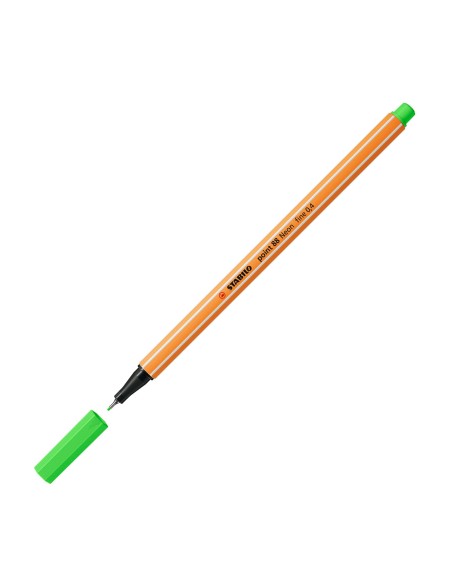  C/10 STABILO POINT 88 VERDE NEON Nº033 PUNTA DE FIBRA 0,4MM 